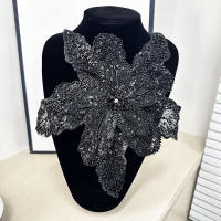 1PC Parche Bordado De Flores Colorido 3D Con Lentejuelas Y Encaje Para Ropa Aplicaciones De Tela Bordadas Con Diamantes Tamaño 28cmx30cm - details 24