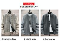 Chaqueta De Cashmere Para Hombre 2024 Suéter Tejido Caliente Y Casual De Otoño E Invierno Estilo Zipper Trenzado - details 2