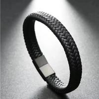 Pulsera De Cuero Trenzada De Moda Para Hombres Y Mujeres Regalo De Vestimenta Para Fiestas Viajes Banquetes Y Festivales - details 0