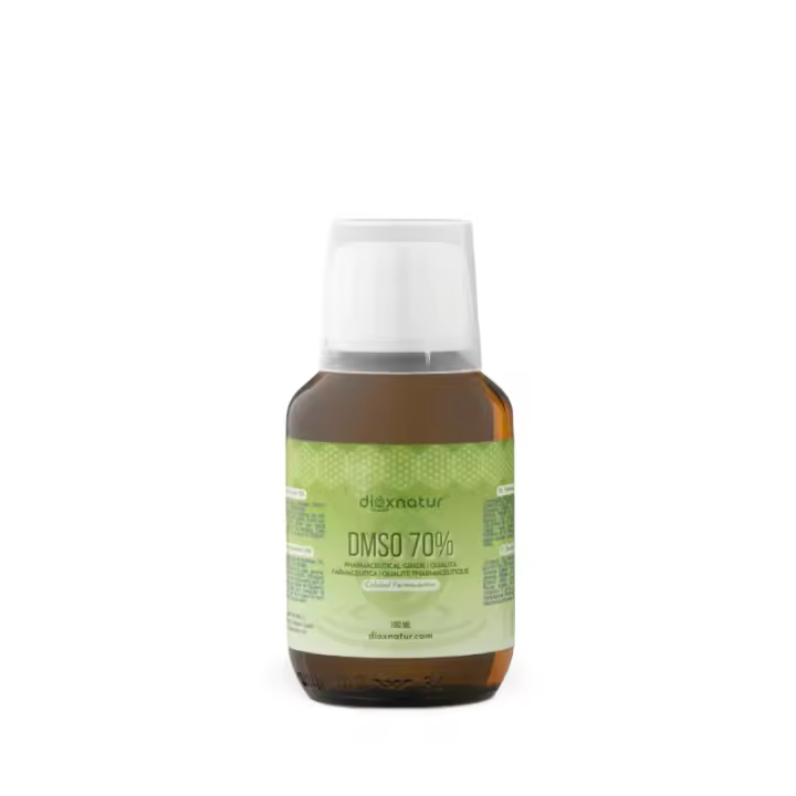 DIOXNATUR DMSO 70% 100ml Dimetilsulfóxido Pureza Farmacéutica Botella cristal ámbar. Ph. Eur. - 1