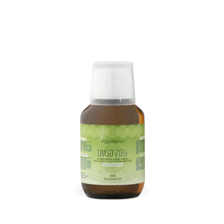 DIOXNATUR DMSO 70% 100ml Dimetilsulfóxido Pureza Farmacéutica Botella cristal ámbar. Ph. Eur. - 1