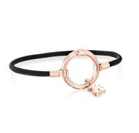S925 sterling silver bear decorative ring & wire braided bracelet European and American fashion exquisite braided bracelet simple and versatile women's silver jewelry - details 17
