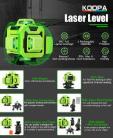 Nivel De Láser 4D Koopa Tool Con Auto-Nivelación Línea De Cruz Verde 4x360° Profesional Incluye Soporte Y Bolsa Portátil 8/12/16 Líneas - details 5