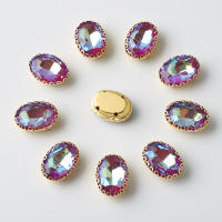 10x14mm Ovalado Diamante Coloreado Para Manualidades Joyería Vestimenta Zapatos Sombreros Accesorios DIY Bordado De Ojo De Caballo - details 16
