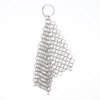 Limpieza Mágica De Hierro Fundido Con Cadena De Anillo Pequeño Limpia Arrugas Resistente Al Rust Never Rust Cepillo De Limpieza De Acero Inoxidable 4-8 Pulgadas - details 6