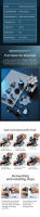 Afeitadora Eléctrica Para Hombres 7D Sin Cable Afeitadora De Cabeza Impermeable Con Pantalla LED Kit De Afeitar Incluido - details 5