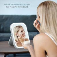 Espejo Maquillaje con Luz LED Espejo de Maquillaje Táctil Ultra Alta Definición Profesional USB-Recargable-Espejo de Maquillaje de Viaje Pequeño y fácil de Transportar- Blanco - details 0