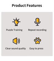 Juguete De Comunicación Para Mascotas Botón De Grabación De Discurso Para Perros Con Patrón De Uñas Largas Accesorios Para Perros Interactivos - details 1