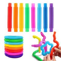 10-30PCS Tubos Telescópicos Coloridos Juguete Antiestrés Sensorial Para Niños Y Adultos Regalo De Decompresión - details 2