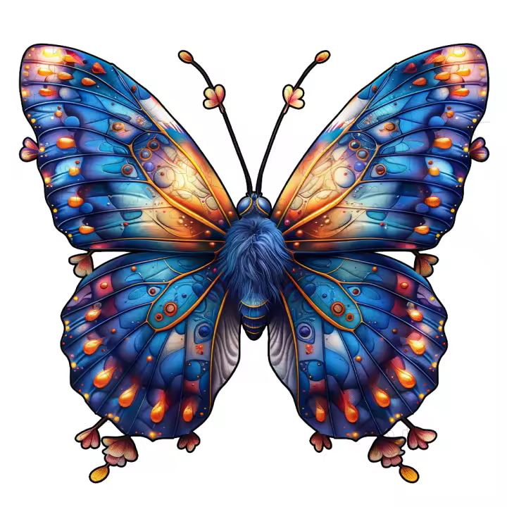 Rompecabezas De Madera En Forma De Mariposa Juego De Relieve De Estrés Para Adultos Regalo De Fiestas Animal A3 A4 A5 - 1