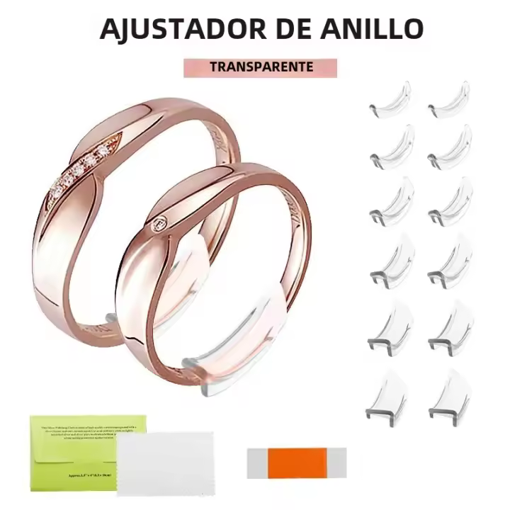 12Pcs Ajustador De Tamaño De Anillos De Silicona Invisible Herramienta De Joyería Para Ajustar Anillos Sueltos Color Rojo - 1