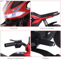 HOMCOM Moto Eléctrica para Niños 3+ años Moto de Juguete Infantil Batería 6V con Luces y Música 105x52.3x62.3cm - details 5