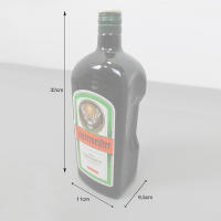 BOTELLA GIGANTE DECORATIVA DE CRISTAL Jägermeister - Verde 11x32x9,5cm - SpazioLuzio - details 1