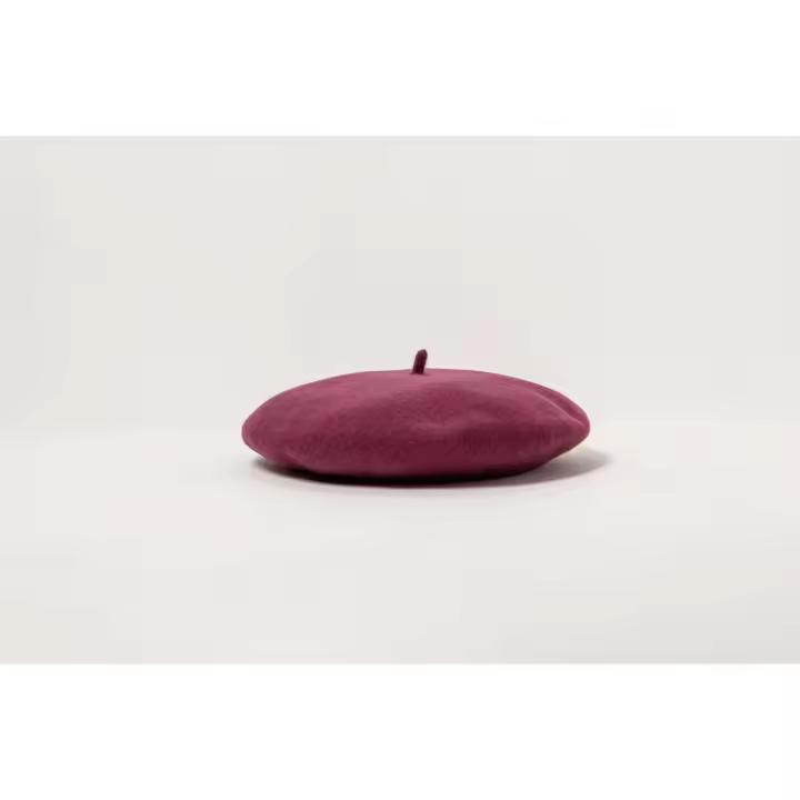 Boina Elósegui 100% Lana Merina en Color LAVANDA - Estilo Parisino - Forro Interior - Hecho en España - 1
