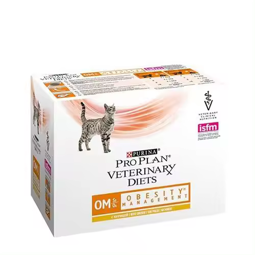 Alimento PURINA PRO PLAN VETERINARY DIETS FELINE OM 85g para gatos con sobrepeso - 1