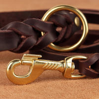 Correa Y Collar De Cuero Genuino Para Perros De Tamaño Medio a Grande Adecuado Para Aleman Shephard Accesorios Para Mascotas Resistentes Y Duraderas - details 8