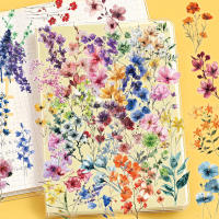 Pack De 50 Etiquetas De Flor En Tinta Resistente Al Agua Transparente PET Para Brochure Decoración De Guitarra Y Cuaderno - details 4