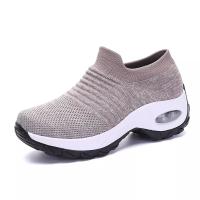 Calcetines Deportivos Casuales Para Mujer Zapatillas De Moda Con Suela Gruesa Y Almohadilla De Aire Tacón Inclinado Zapatos De Rock - details 3