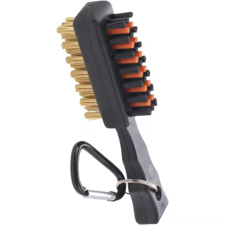 Golf Club Brush, Club Groove Cleaner, Golf Club Dual Sided Nylon and Bristle Brush, Golf Cleaning Tool for Cleaning Club Face & Groove - 1