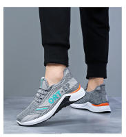 Zapatos deportivos casuales de suela blanda para hombre, zapatos individuales transpirables de malla tejida voladora, zapatos planos para correr - details 9