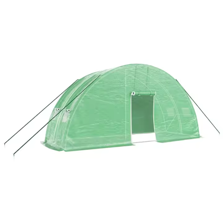 vidaXL Invernadero con estructura de acero 12 m² 6x2x2,85 m Color Blanco,  Verde, y mas - 1