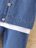 Conjunto De 3 Piezas Para Niños Y Niñas Ropa De Verano Algodón Y Poliéster Estilo Retro Comodidad Viaje Exterior Unisex - details 4