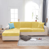 Funda De Sofá De Veludo Cubierta Suave En Color Sólido Spandex Protector De Muebles Estirable Para Sala De Estar Cubierta De Silla De Acento Sofá Modulable Sofá Futón - details 18