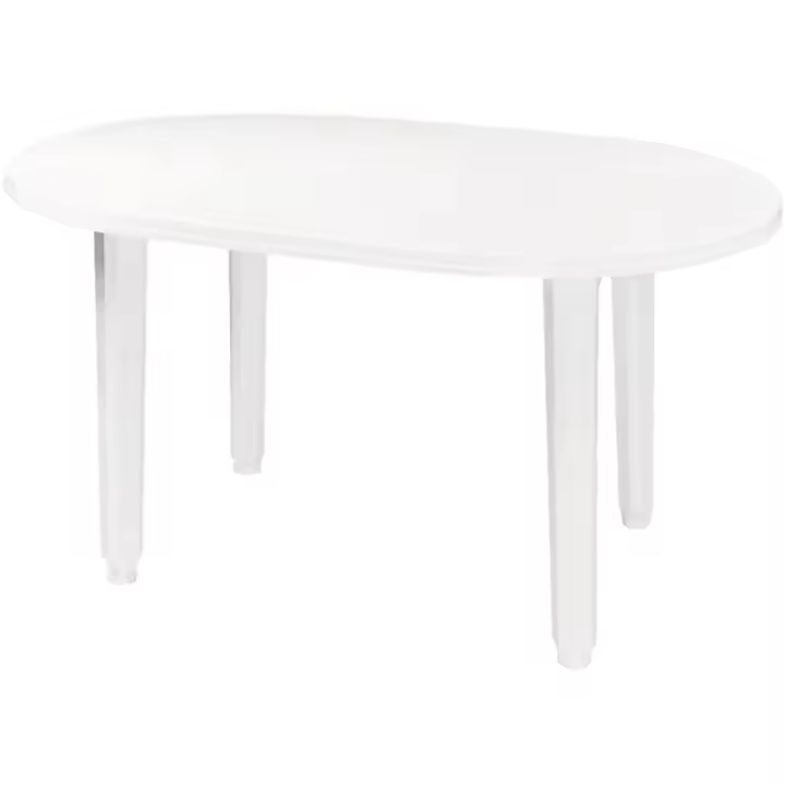 COSHANO Mesa de Jardin Oval 130x90cm de recina Auxiliar Exterior desmotable portatil - 1