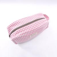 Bagsgarden Neceser de viaje para mujer con vichy de algodón, gran capacidad y portátil - Organizador cosmético lindo y práctico para llevar tus productos esenciales - details 3
