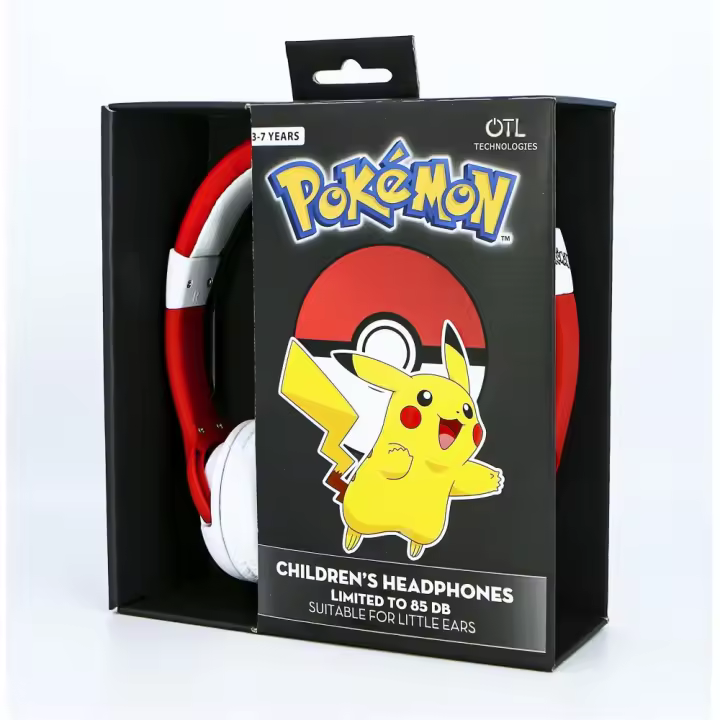 AURICULARES INFANTILES POKEMON POKEBALL CON VOLUMEN LIMITADO NIÑOS DE 3 A 7 AÑOS - 1