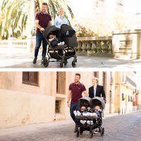 Niu - Silla de paseo Gemelar VentTwin+ para bebes - Ligera, Compacta y Versátil Carro Gemelar: Capazo NO incluido (aparte) - Respaldos y Reposapiés ajustable Chasis de aluminio - capota XXL… - details 2