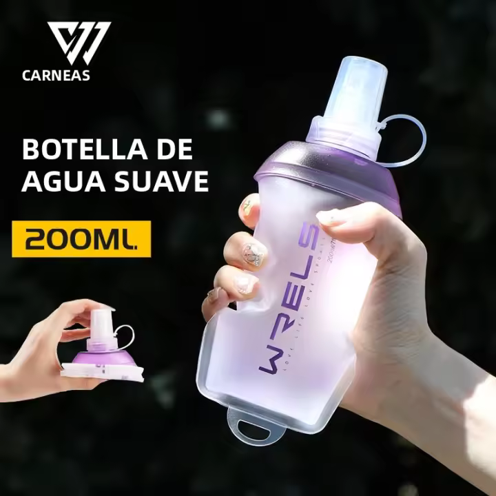 Botella De Agua Deportiva WRELS Para Exteriores Camino De Ronda Bicicleta Plegable Suave Grande BPA Gratis Ligera - 1