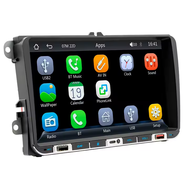 Reproductor Multimedia MP5 Para Coche Con Pantalla Táctil HD De 9 Pulgadas Carplay+Auto BT Compatible Con VW Passat B6 B7 Golf 5 6 Polo Caddy Skoda SEAT - 1