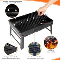 Parrilla de Carbón, 35x23x17cm/60x32x22cm, Parrilla de Carbón Plegable Portátil para Picnic, Viajes, patio o camping en El Jardín (3 to 5 personas) - details 1