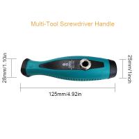 1pc Manija De Destornillador Magnética 6.35mm Con Soporte Para Bits Hexagonal Phillips Torx Y Slotted Herramientas De Destornillador Multifuncional De Acero De Aluminio - details 6