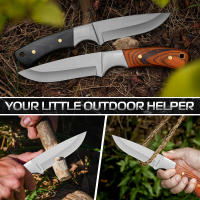 Cuchillo De Sobrevivencia Con Mango De Madera Y Funda De Nylon Herramienta De Pesca Y Caza Para Camping Y Tácticas - details 2