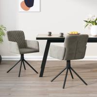 vidaXL Sillas de comedor giratorias 2 unidades terciopelo en color Gris oscuro/Negro/Amarillo y más | cómodas modernas ergonómicas para comedor cocina salón hogar - details 3