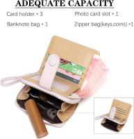 Cartera para Mujer, Modern Y elegant with estampado de margaritas, Monedero with Cremallera exterior, tarjetero y Ventana para Identificación. - details 0