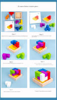 Cubo De Rubik 3D Educativo Para Niños De Madera Juego De Construcción Creativo Entrenamiento De Pensamiento Master Del Espacio - details 8