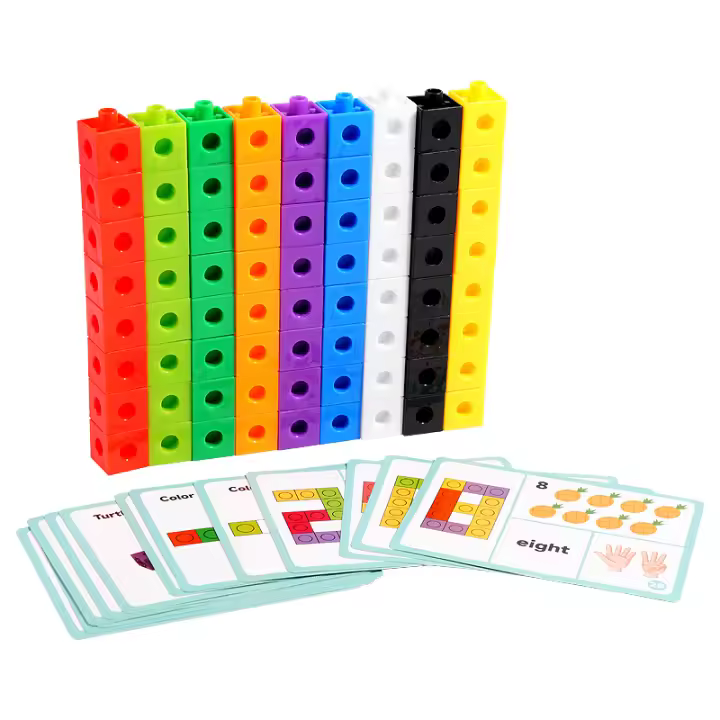 Cubo Mágico De Rompecabezas Educativo Para Niños Bloques De Construcción DIY Reconocimiento De Colores Juguete Regalo Con Cambio De Colores - 1