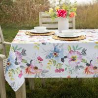 Mantel Floral Colorido De Poliéster Lavable Para Mesa De Comedor Fiesta Autogestionada Camping Decoración Telas Rectangulares a Mano - details 1