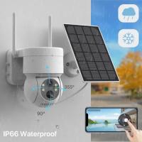 Cámara de Vigilancia Exterior Batería Solar Inalámbrica de 4MP, Cámara IP Solar Inalámbrica para Exteriores, PTZ, HD, Batería Incorporada, Videovigilancia, Largo Tiempo, En Espera, Aplicación iCsee, WiFi, 4MP - details 2