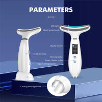 CkeyiN Máquina De Levantamiento Facial Y Cuello Masajeador Fototerapia Instrumento De Masaje Ocular Vibration Anti Arrugas Eliminador De Doble Mentón - details 31