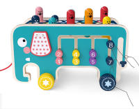 Juguete De Madera Montessori Para Bebés Y Niños Juego Divertido De Adivina Quién Sale Con Elefante Para Desarrollar Habilidades Motoras Y Cognitivas - details 5