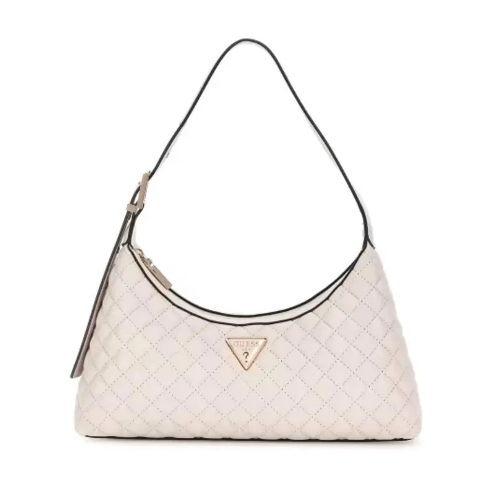 Bolso Guess Eco Rianee shoulder blanco guateado para mujer - 1