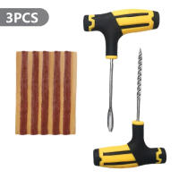 Kit De Reparación De Neumáticos Para Coche Y Motocicleta Herramienta De Reparación De Goma Para Neumáticos Sin Tubo Con Barril De Goma - details 7