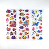 12 Hojas De Pegatinas De Mariposa Pez Delfín Para Niños Decoración De Dormitorio Niño Niña Regalo DIY Scrapbook Stickers - details 6