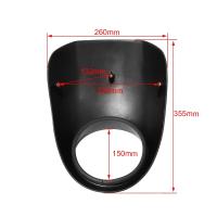 Faro Frontal De Motocicleta Cubierta De Careta Para Harley Sportster XL 883 1200 Dyna FX XL 1973-UP Cubierta De Lámpara De 5-3/4 Pulgadas Negro - details 2