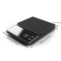 Báscula De Cocina Electrónica 3kg/0.1g Precisión Alta LED Digital Para Café Y Cocina Con Timer Automático Balance De Peso Doméstico - details 15