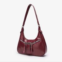 Bolso De Motociclista Vintage Para Mujer Primavera Verano Nueva Bandolera Con Hombro Solo Con Sensación De Sophisticación Material PU Cierre De Cremallera Estilo Punk - details 21